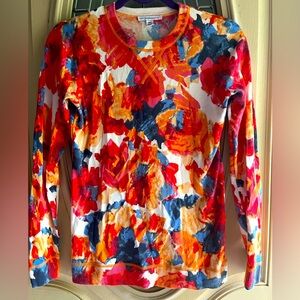 Isaac Mizrahi floral sweater XXS